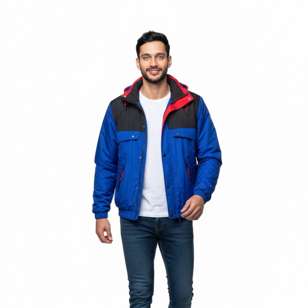 Vintage Norska Colorblock Insulated Ski Jacket Men’s M/L Blue Black Red